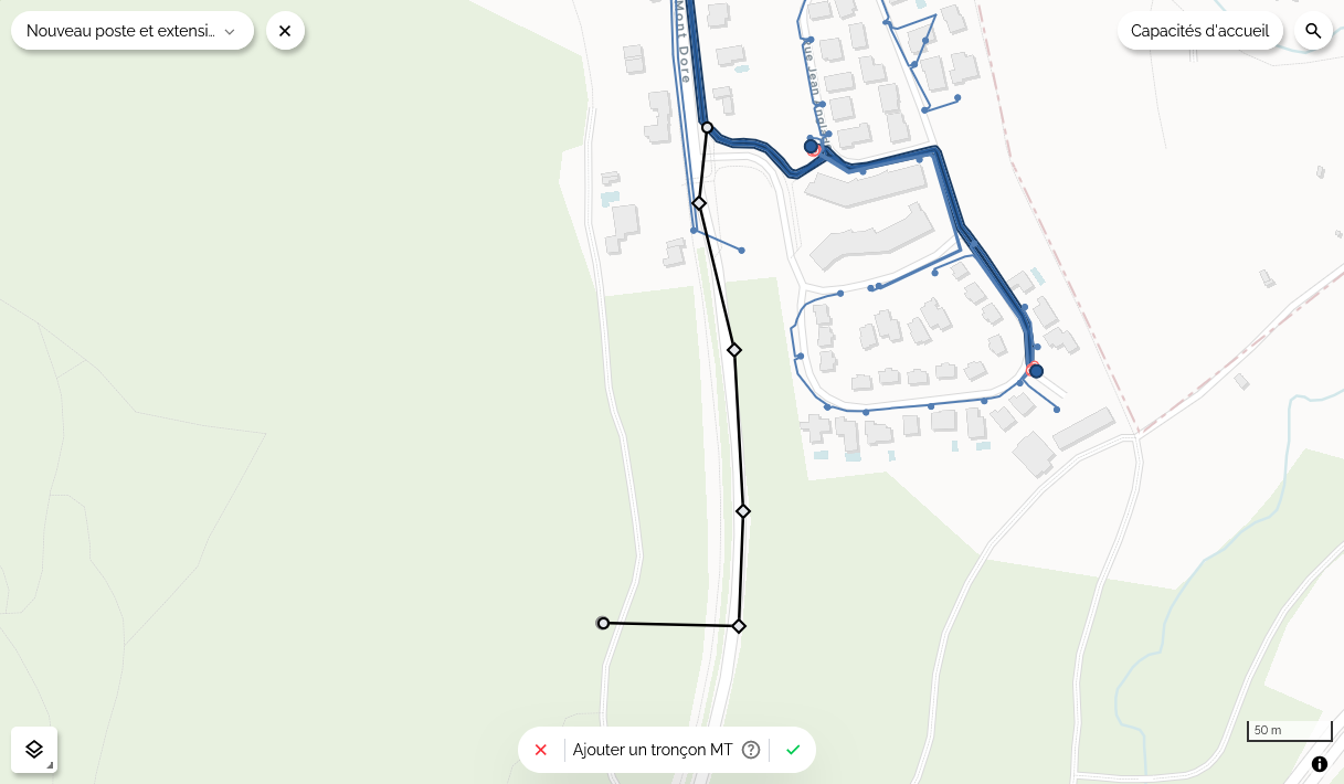 Placement d'un équipement sur la carte